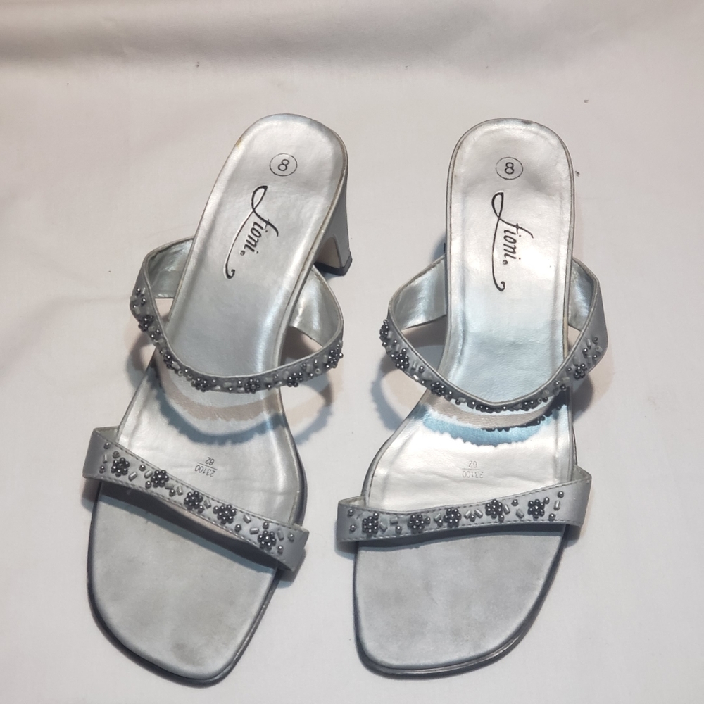 ⭐3/$15 Silver Fioni high heel Sandals